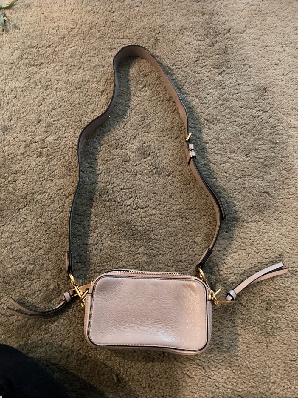 Marc Jacobs Leather Crossbody Bag in Light Taupe